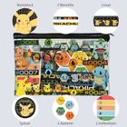 Pokemon, mini trusa scolara in punga cu blocnotes, rigla, creioane, guma de sters, 10 articole