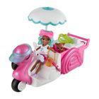 Polly Pocket, Flamingo Snack Cart, set de joaca cu figurina si accesorii