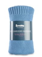 Sensillo, patura din bambus si bumbac, albastra, 80-100 cm