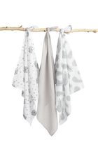 Sensillo, scutec din muselina, gri, 70-80 cm, 3 buc.