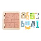 Smiki, puzzle din lemn, cifre, 9 elemente