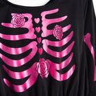 Smiki, Schelet, costum pentru copii, negru-roz, 5-6 ani