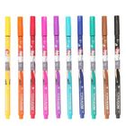 Top Model, set de creioane cu varf fin si sabloane, 10 culori