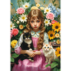 Trefl, Girl with a Cat, puzzle, 1000 piese