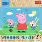 Trefl, Peppa Pig, puzzle din lemn, 24 piese
