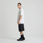 Tricou basic alb cu croiala relaxed NOWEAR