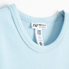 Tricou basic albastru din bumbac pieptanat NOWEAR