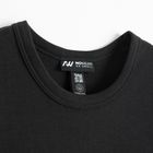 Tricou basic negru din bumbac pieptanat NOWEAR
