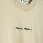 Tricou regular bej din bumbac pieptanat NOWEAR