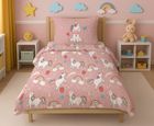 Unicorn, Fluo, set lenjerie de pat single, 160-200 cm