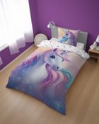 Unicorn, set lenjerie de pat single, 140-200 cm