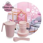 Wader, set de cafea, Vata de zahar trandafirie