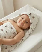 Albero Mio, Vintage Teddy, halat de baie din muselina, 80-80 cm