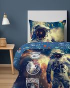 Astronaut, set lenjerie de pat single, 160-200 cm