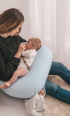 Babymatex, MiniRelax, Bamboo, perna de alaptare, albastru, 150 cm