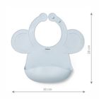BabyOno, Baveta din silicon cu inchidere reglabila, albastru