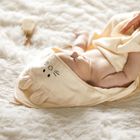 BabyOno, Halat de baie din bambus cu gluga, crem, 100-100 cm