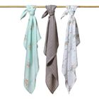 BabyOno, Natural Bamboo, scutece din fibra naturala de bambus, 70-70 cm, 3 buc., mix