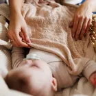 BabyOno, Patura tricotata din bambus, bej deschis, 75-100 cm