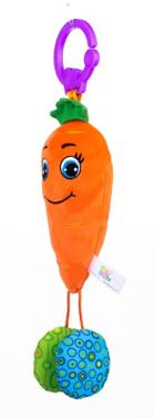 Balibazoo, Easy Peasy Plushes, morcov, jucarie cu agatatoare