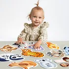Banana Panda, First Jumbo Puzzle Mami si eu, set de puzzle-uri, pentru varsta de 18 luni+, 22 piese