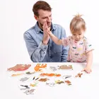 Banana Panda, Progressive Puzzle Animalute din padure, set de puzzle-uri, pentru varsta de 2+, 33 piese