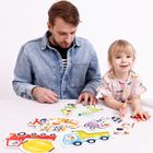 Banana Panda, Progressive Puzzle Vehicule de constructie, set de puzzle-uri, pentru varsta de 2+, 33 piese