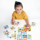 Banana Panda, Puzzle + Acasa, set de puzzle-uri, pentru varsta de 2+, 3+, 24 piese de puzzle, 32 placute suplimentare