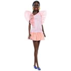 Barbie, Fashionistas, a 65-a aniversare, papusa inalta cu par negru prins in coada