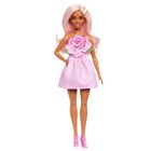 Barbie, Fashionistas, papusa in rochie roz cu forma de trandafir
