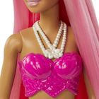 Barbie, papusa sirene, roz-galben coada