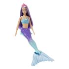 Barbie, papusa sirene, violet-albastru coada