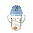 Canpol babies, Bonjour Paris, canita anti-varsare cu pai, albastru, 270 ml