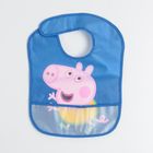 Cool Club, Baveta cu buzunar pentru bebelusi, albastru, galben, Peppa Pig, set 3 buc.