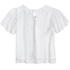 Cool Club, Bluza alba cu maneca scurta din sifon pentru fete