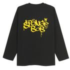 Cool Club, Bluza cu maneca lunga pentru baieti, negru, imprimeu SpongeBob