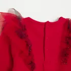 Cool Club, Bluza cu maneca lunga pentru fete, din tricot striat, rosu