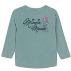 Cool Club, Bluza cu maneca lunga pentru fete, turcoaz, imprimeu Minnie Mouse