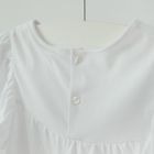 Cool Club, Bluza cu maneca scurta pentru fete, alb, broderie englezeasca