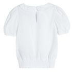 Cool Club, Bluza cu maneca scurta si guler pentru fete, alb