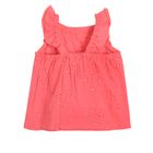 Cool Club, Bluza fara maneci pentru fete, culoare coral, broderie englezeasca