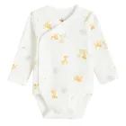 Cool Club, Body cu maneca lunga pentru baieti, alb, imprimeu Lion King, set, 2 buc.