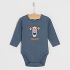 Cool Club, Body cu maneca lunga pentru baieti, albastru, bleumarin, imprimeu Winnie the Pooh, set, 3 buc.