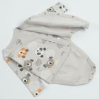 Cool Club, Body cu maneca lunga pentru baieti, gri, ecru, set, 2 buc.