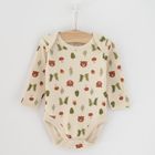 Cool Club, Body cu maneca lunga pentru baieti, verde, ecru, imprimeu animale salbatice, set 5 buc.