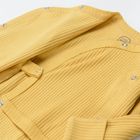 Cool Club, Body cu maneca lunga pentru bebelusi, din tricot striat, galben-mustar
