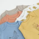 Cool Club, Body cu maneca lunga pentru bebelusi, mix, imprimeu Winnie the Pooh, set, 5 buc.