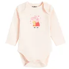 Cool Club, Body cu maneca lunga pentru fete, mix, imprimeu Peppa Pig, set, 3 buc.