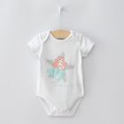 Cool Club, Body cu maneca scurta pentru fete, bumbac organic, mix de culori, imprimeu Ariel, Disney Princes, set 3 buc.