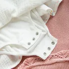 Cool Club, Body-rochie cu maneca lunga pentru fete, muselina, alb